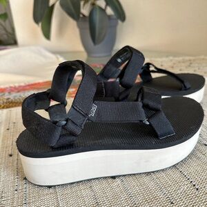 Teva Black Platform Sandals